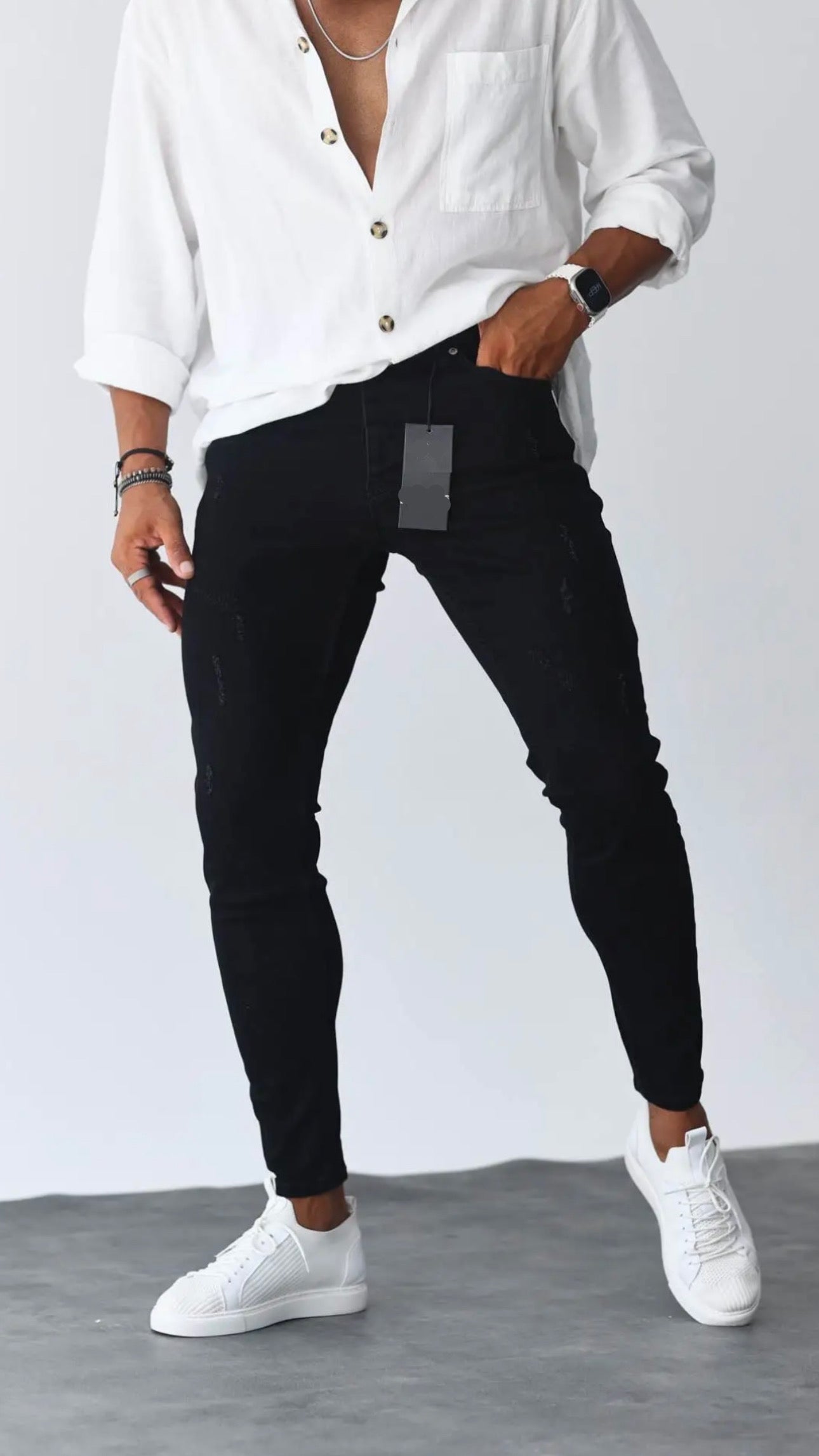 ג׳ינס סקיני LD122 שחור