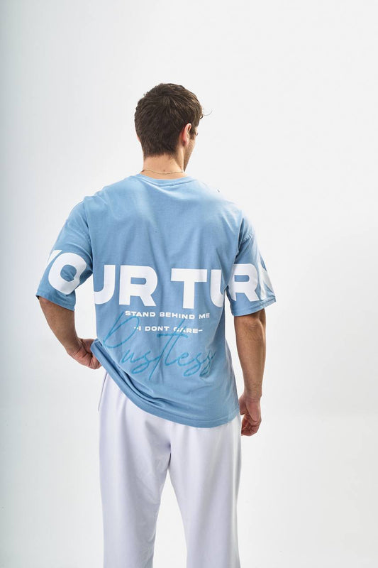 חולצה אוברסייז Your turn תכלת