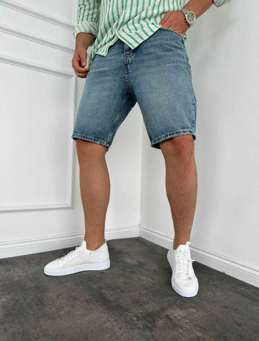 מכנס ג׳ינס קצר LD575 צבע זית