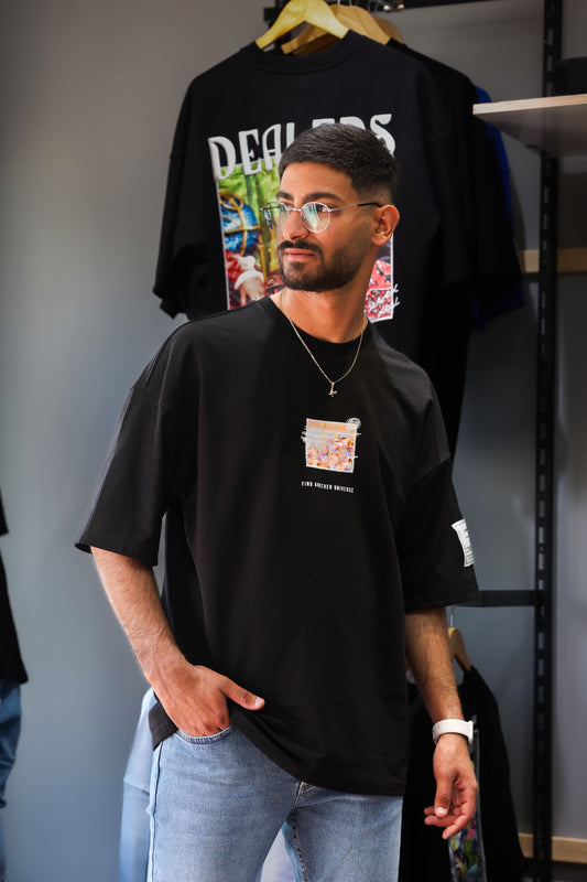 חולצה אוברסייז Peak שחור