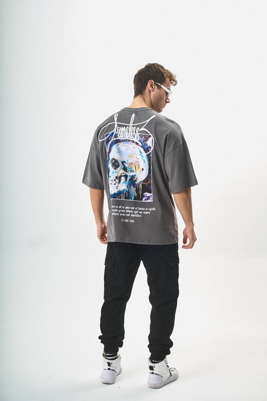 חולצת אוברסייז Timeless אפורה